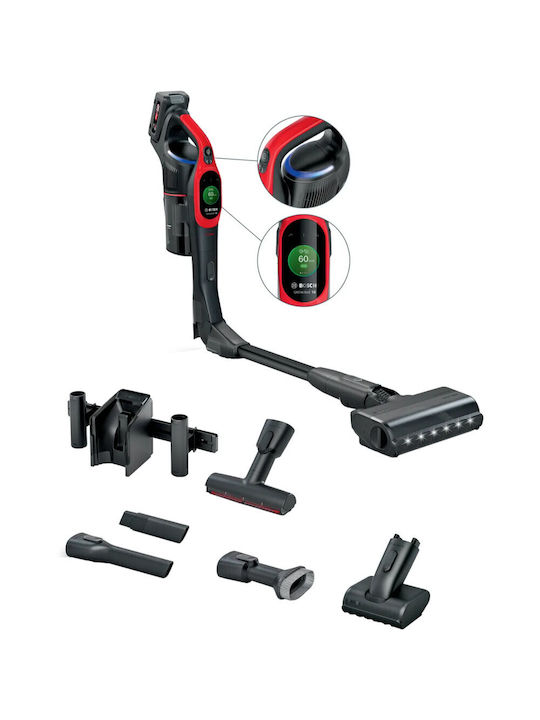 Bosch Unlimited 10 ProAnimal Επαναφορτιζόμενη Σκούπα 2 σε 1 Stick Χειρός 18V Κόκκινη
