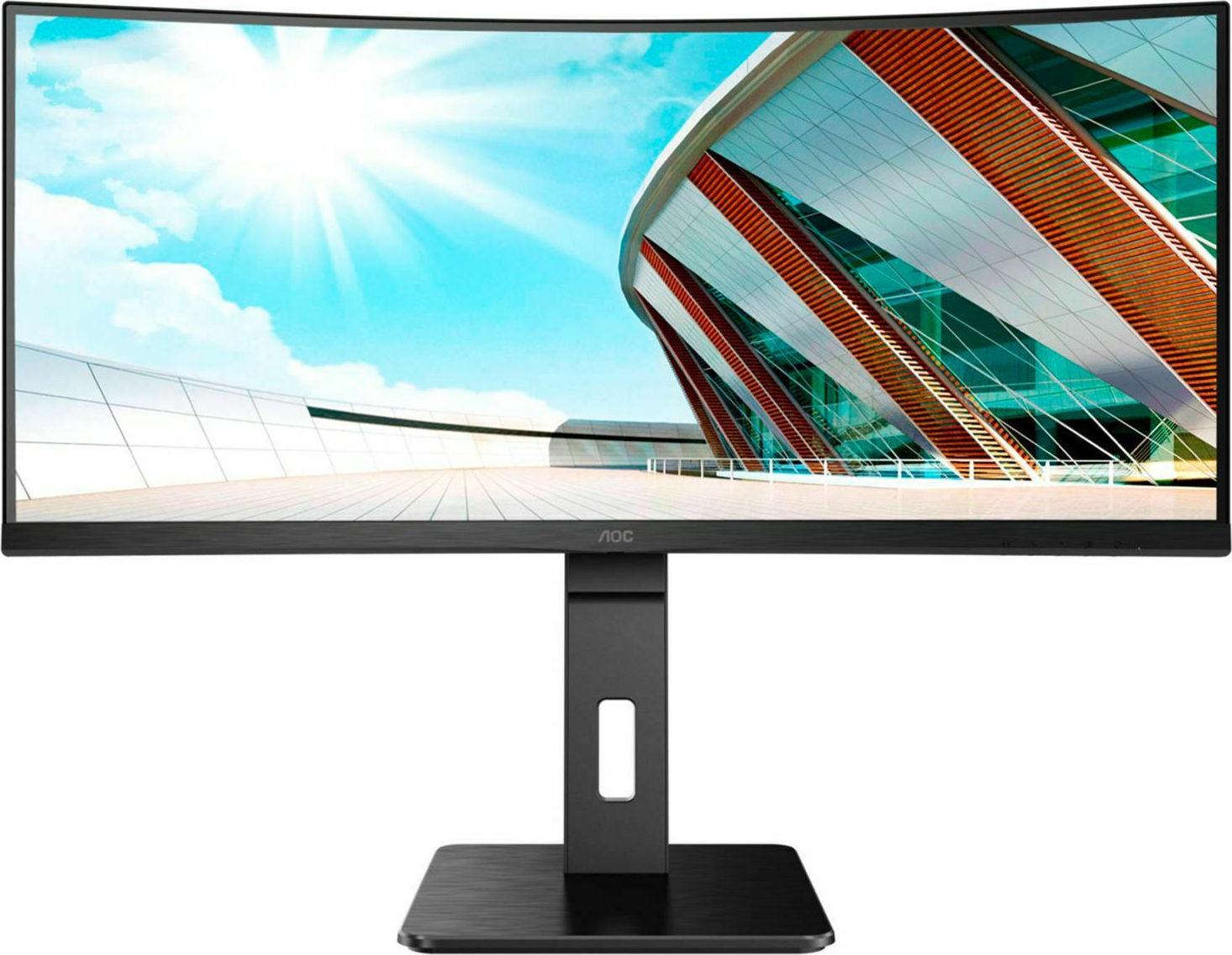 AOC CU34P2A Ultrawide VA Curved Monitor 34 QHD 3440x1440 με Χρόνο Απόκρισης 4ms GTG