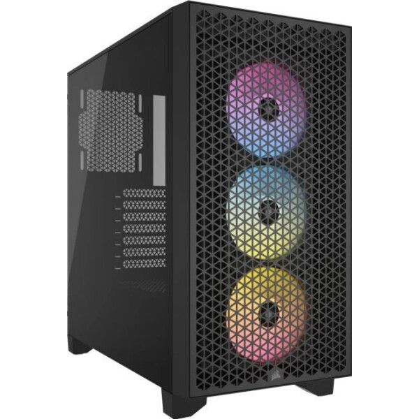 Corsair 3000D Airflow TG RGB Gaming Midi Tower Κουτί Υπολογιστή με Πλαϊνό Παράθυρο Μαύρο