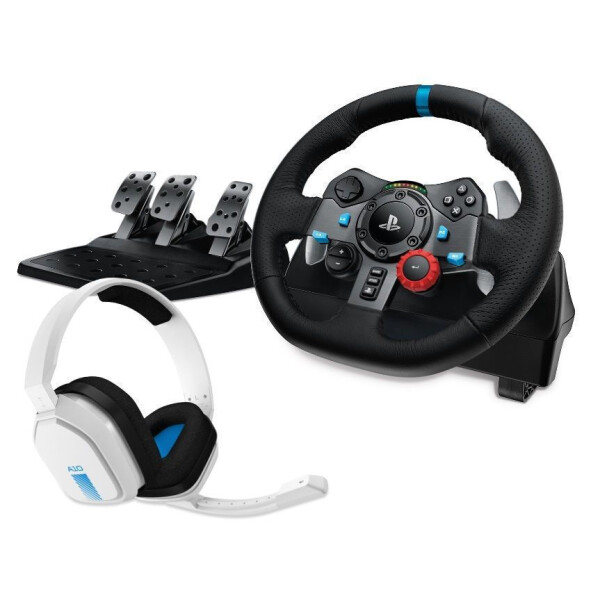 Logitech G29 Τιμονιέρα με Πετάλια για PC / PS4 / PS5 με 900 Περιστροφής Astro A10 Headset