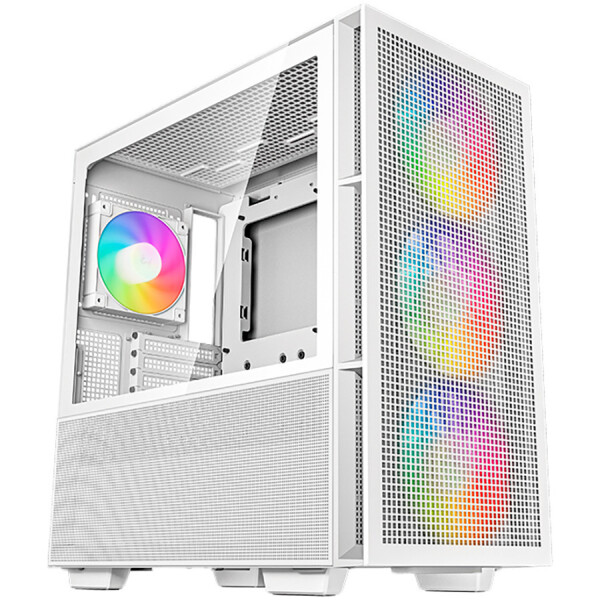 Deepcool CH560 Gaming Midi Tower Κουτί Υπολογιστή με Πλαϊνό Παράθυρο και RGB Φωτισμό Λευκό