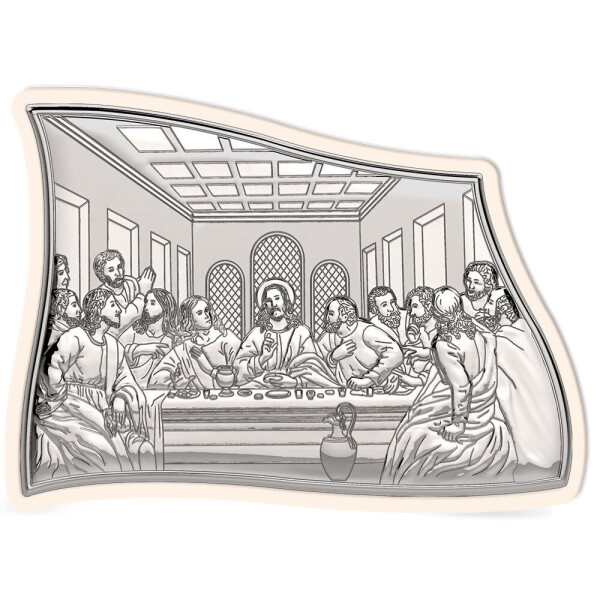 Slevori Εικόνα Ο Μυστικός Δείπνος Ασημένια 16x11.5εκ.