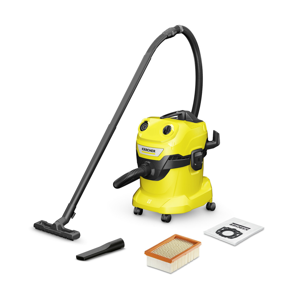Karcher WD 4 V-20/5/22 Σκούπα Υγρών / Στερεών 1000W με Πλαστικό Κάδο 20lt Κωδικός 1.628-209.0