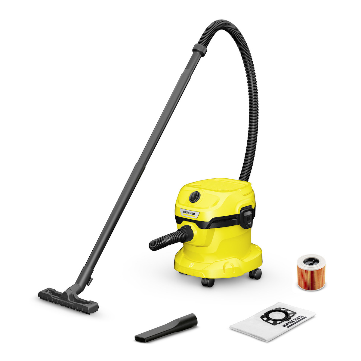 Karcher WD 2 PLUS V-12/4/18/C Σκούπα Υγρών / Στερεών 1000W με Πλαστικό Κάδο 12lt Κωδικός 1.628-009.0