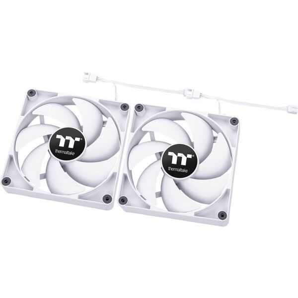 Thermaltake CT120 Case Fan με Λευκό Φωτισμό και Σύνδεση 4-Pin PWM 2τμχ Λευκό