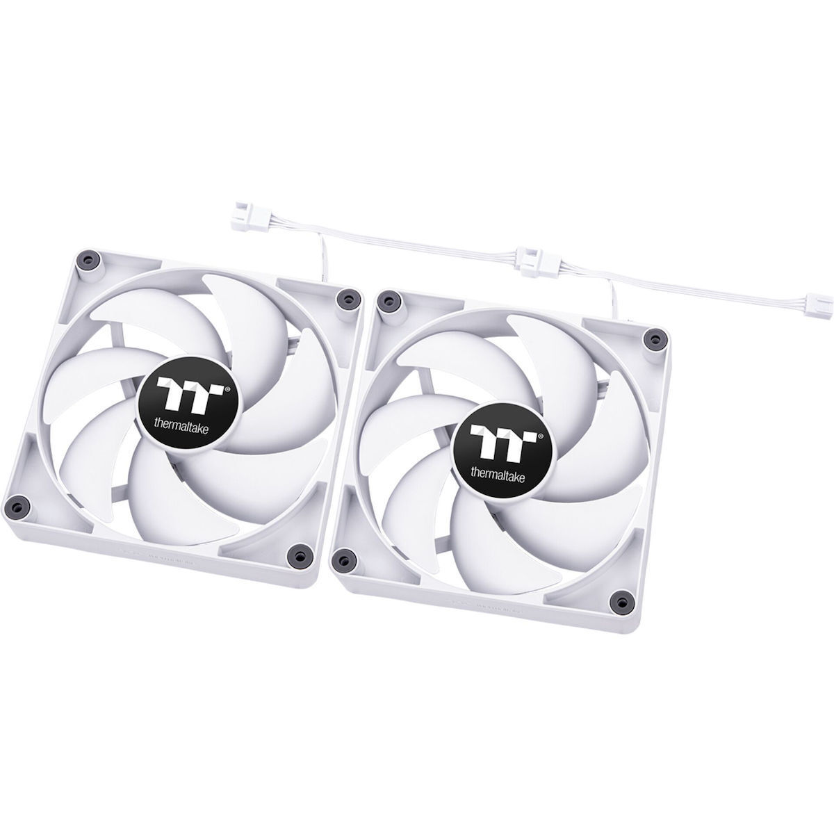 Thermaltake CT120 Case Fan με Λευκό Φωτισμό και Σύνδεση 4-Pin PWM 2τμχ Λευκό