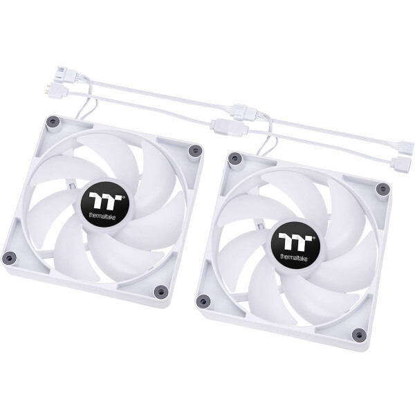 Thermaltake CT120 Case Fan με ARGB Φωτισμό και Σύνδεση 3-Pin / 4-Pin PWM 2τμχ Λευκό