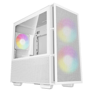Deepcool CH360 Micro Tower Κουτί Υπολογιστή με Πλαϊνό Παράθυρο και RGB Φωτισμό Λευκό