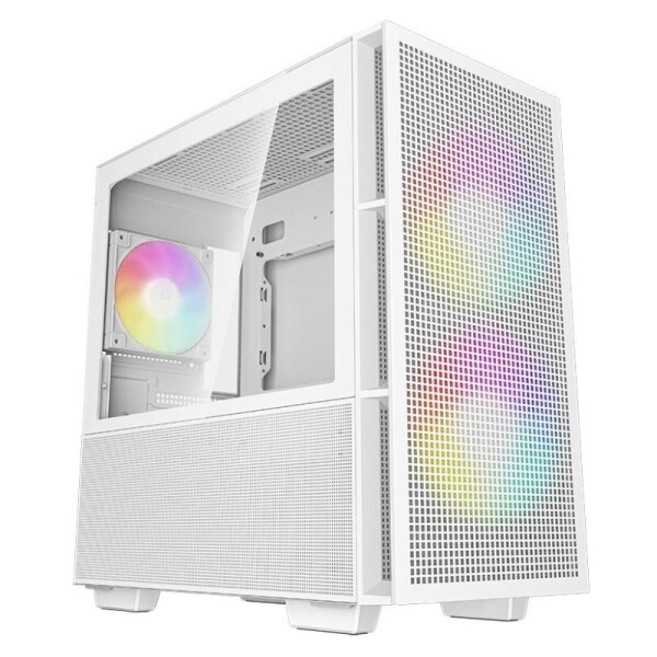 Deepcool CH360 Micro Tower Κουτί Υπολογιστή με Πλαϊνό Παράθυρο και RGB Φωτισμό Λευκό