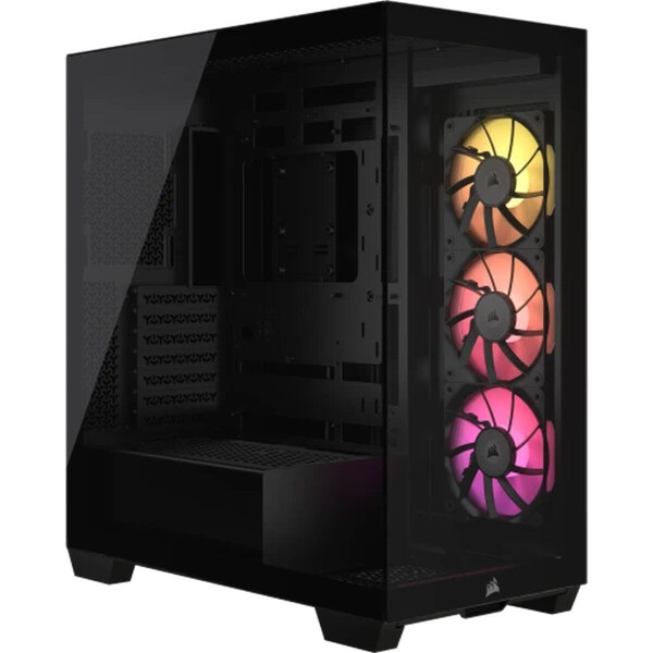 Corsair ICUE LINK 3500X Gaming Midi Tower Κουτί Υπολογιστή με Πλαϊνό Παράθυρο και RGB Φωτισμό Μαύρο