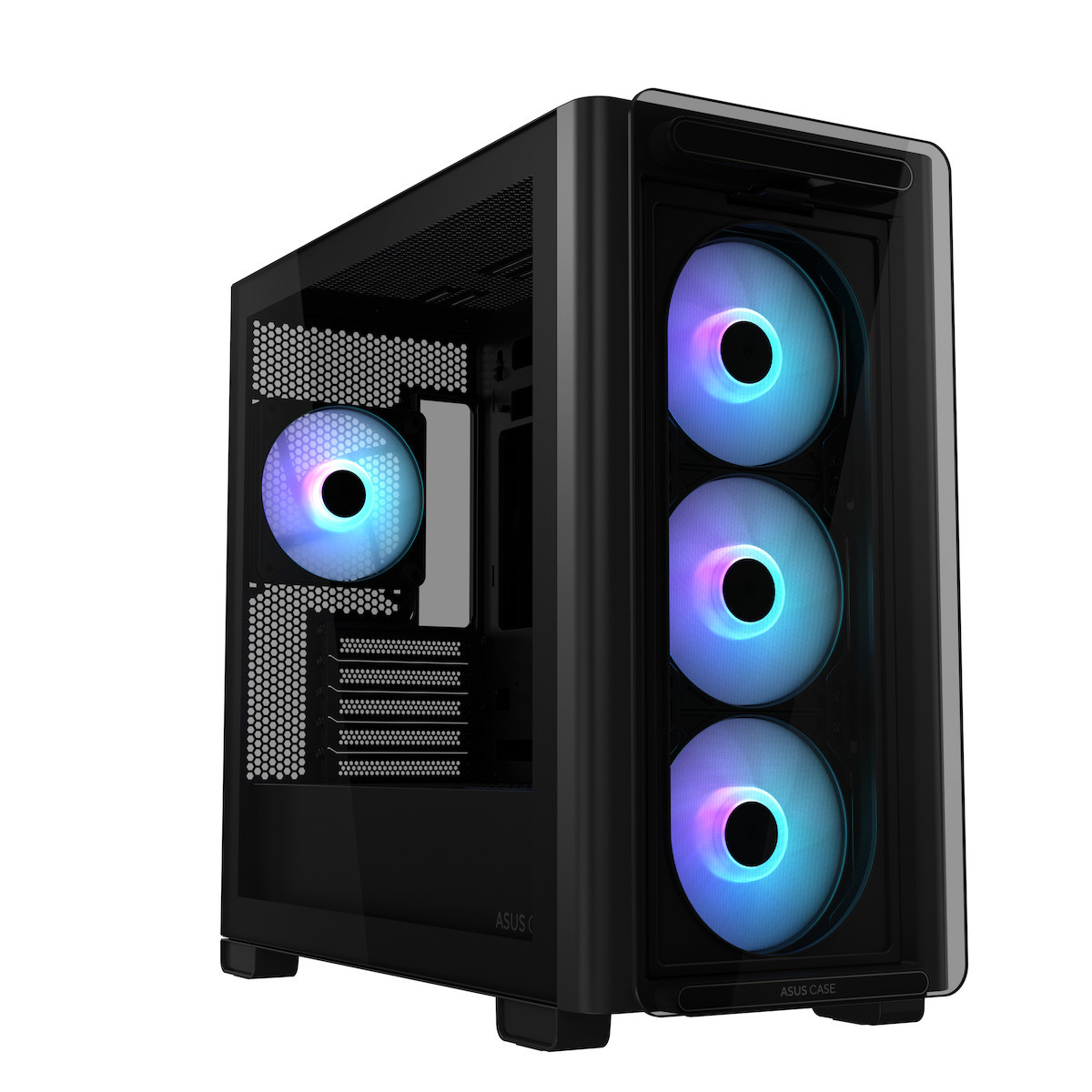 Asus A23 Plus Gaming Midi Tower Κουτί Υπολογιστή με Πλαϊνό Παράθυρο και RGB Φωτισμό Μαύρο