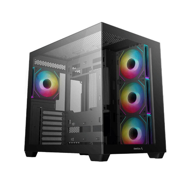Deepcool CG530 4F Gaming Midi Tower Κουτί Υπολογιστή με Πλαϊνό Παράθυρο και ARGB Φωτισμό Μαύρο
