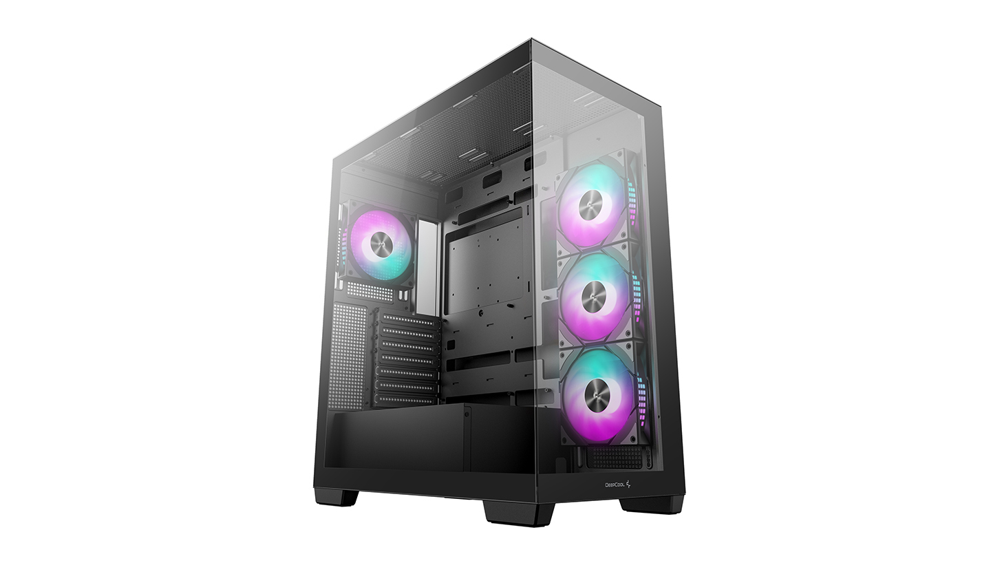 Deepcool CG580 4F Gaming Midi Tower Κουτί Υπολογιστή με Πλαϊνό Παράθυρο και ARGB Φωτισμό Μαύρο