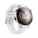 Huawei Watch 5 Stainless Steel 42mm Αδιάβροχο με eSIM και Παλμογράφο Λευκό