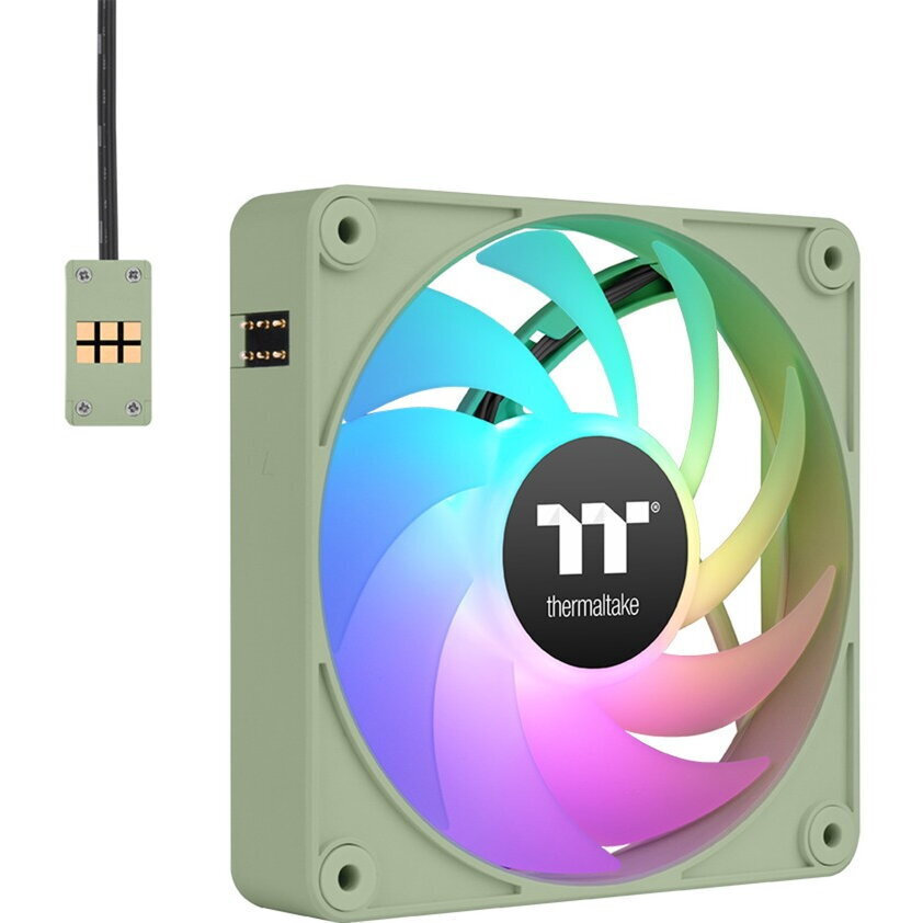 Thermaltake CT140 EX Case Fan με ARGB Φωτισμό και Σύνδεση 4-Pin PWM 3τμχ Matcha Green