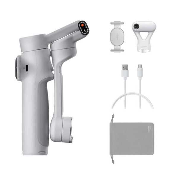 Insta360 Flow 2 AI Tracker Bundle Gimbal Κινητού με Σταθεροποιητή 3 Αξόνων και 10 ώρες λειτουργίας Γκρι