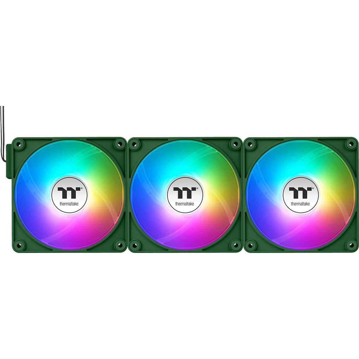 Thermaltake CT120 EX Case Fan με ARGB Φωτισμό και Σύνδεση 4-Pin PWM 3τμχ Racing Green