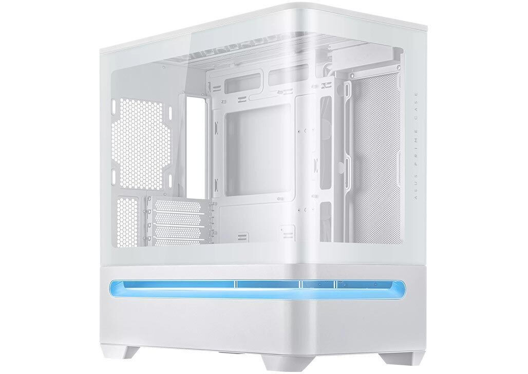 Asus Prime AP202 Gaming Mini Tower Κουτί Υπολογιστή με Πλαϊνό Παράθυρο και ARGB Φωτισμό Λευκό
