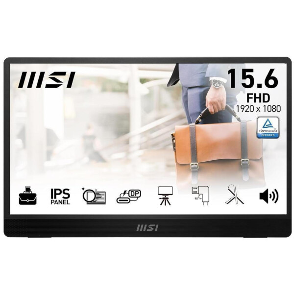 MSI PRO MP161 E2U IPS Φορητό Monitor 15.6 FHD 1920x1080 με Χρόνο Απόκρισης 4ms GTG