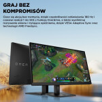 HP OMEN 27q G2 IPS HDR Gaming Monitor 27 QHD 2560x1440 180Hz με Χρόνο Απόκρισης 1ms GTG