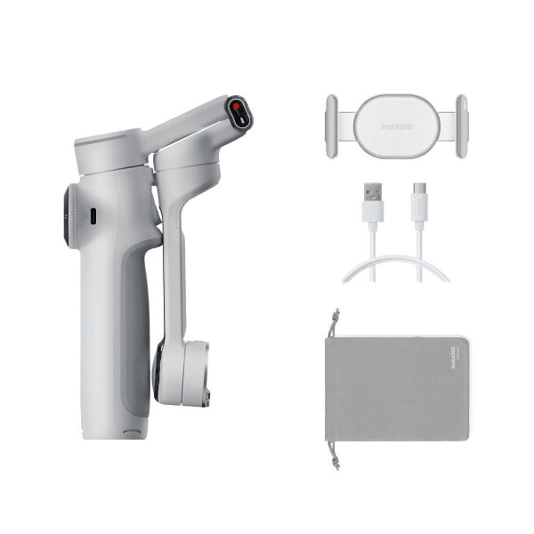 Insta360 Flow 2 Pro Standard Version Gimbal Κινητού με Σταθεροποιητή 3 Αξόνων και 10 ώρες λειτουργίας Γκρι