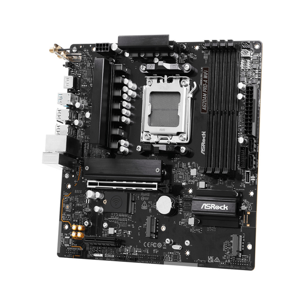 ASRock A620AM Pro-A WiFi Motherboard Micro ATX με AMD AM5 Socket 90-MXBSY-A0UAYZ