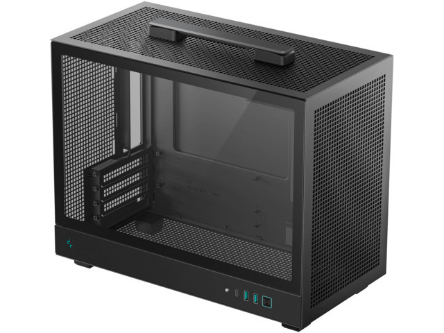 Deepcool CH160 Plus Mini Tower Κουτί Υπολογιστή με Πλαϊνό Παράθυρο Μαύρο