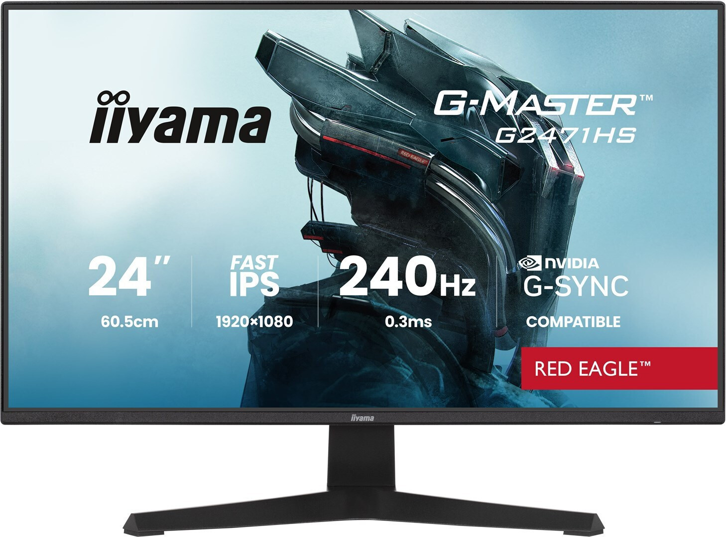 Iiyama G-Master Red Eagle IPS HDR Monitor 23.8 FHD 1920x1080 240Hz