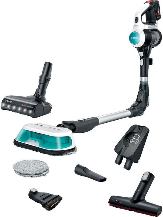 Bosch Unlimited 7 Επαναφορτιζόμενη Σκούπα 2 σε 1 Stick Χειρός 18V Τιρκουάζ