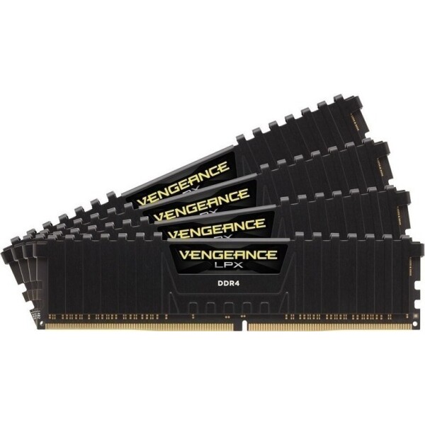 Corsair Vengeance LPX DDR4 64GB RAM με 4x16GB Modules και Ταχύτητα 2666 για Desktop Κωδικός CMK64GX4M4A2666C16