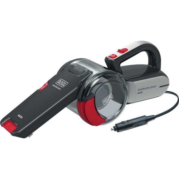 Black Decker Σκουπάκι Αυτοκινήτου Στερεών με Ισχύ 12.5W Καλώδιο Αναπτήρα 12V Μαύρο Κόκκινο Κωδικός PV1200AV