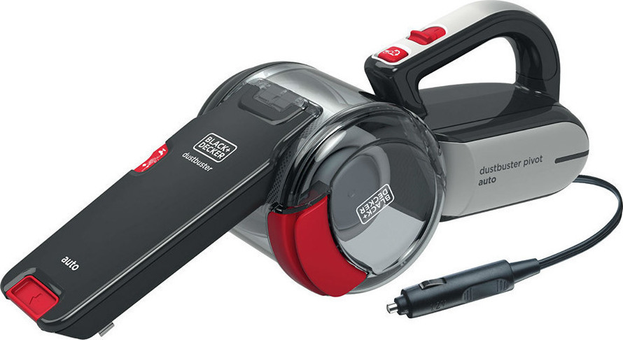 Black Decker Σκουπάκι Αυτοκινήτου Στερεών με Ισχύ 12.5W Καλώδιο Αναπτήρα 12V Μαύρο Κόκκινο Κωδικός PV1200AV
