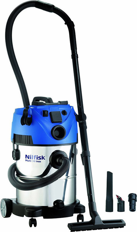 Nilfisk Multi II 30 T VSC Σκούπα Υγρών / Στερεών 1400W με Πλαστικό Κάδο 30lt Κωδικός 18451553