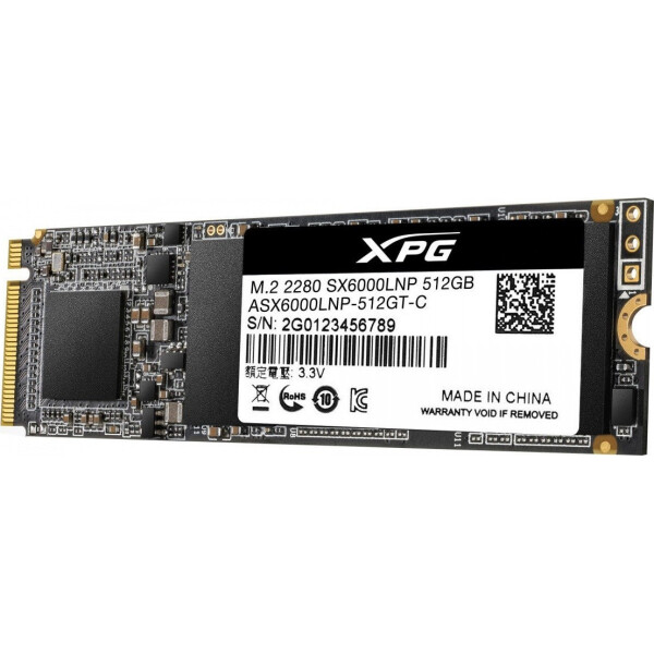 Adata XPG SX6000 Lite SSD 512GB M.2 NVMe PCI Express 3.0 Κωδικός ASX6000LNP-512GT-C