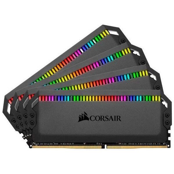 Corsair Dominator Platinum RGB DDR4 32GB RAM με 4x8GB Modules και Ταχύτητα 3200 για Desktop Κωδικός CMT32GX4M4C3200C16