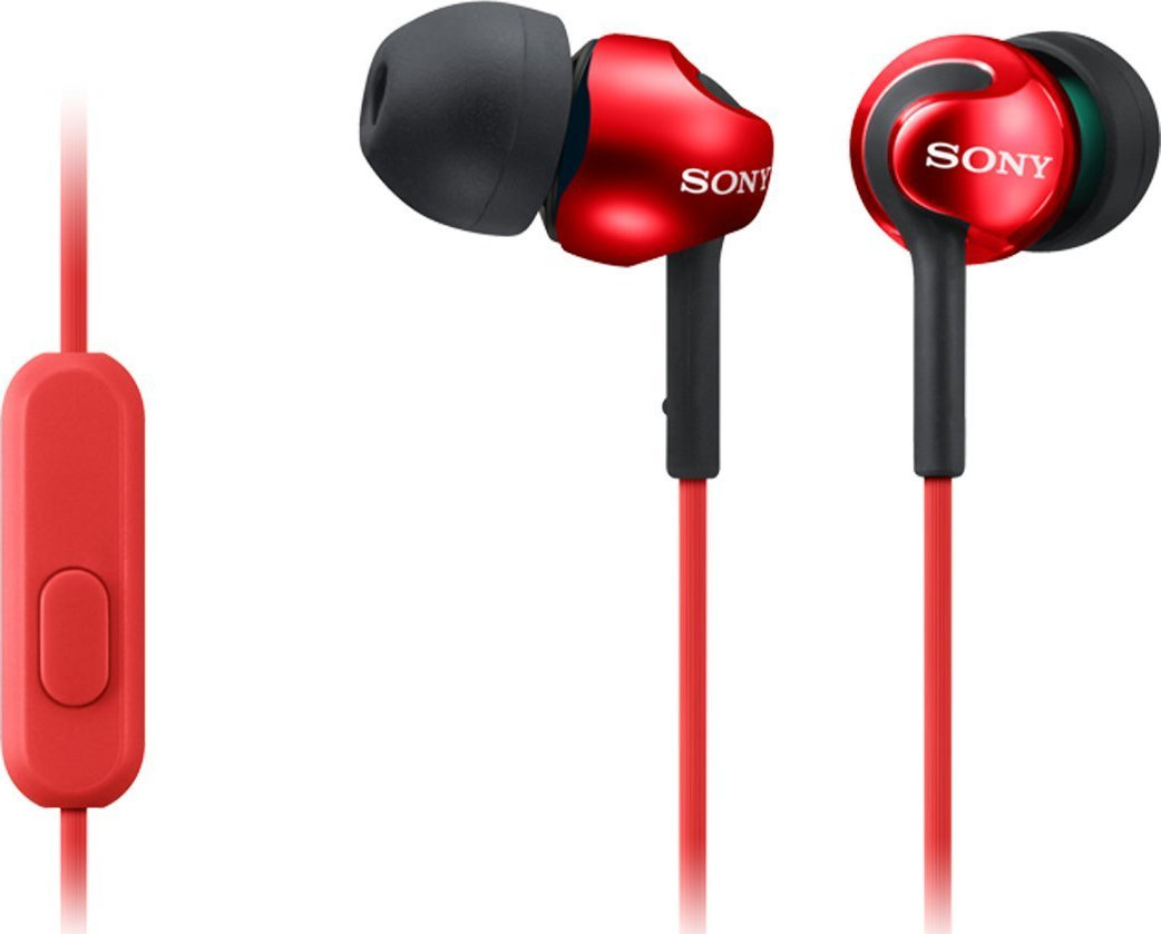 Sony MDR-EX110AP In-ear Handsfree με Βύσμα 3.5mm Κόκκινο