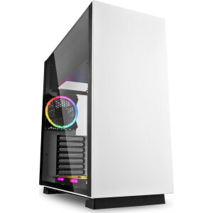 Sharkoon Pure Steel RGB Gaming Midi Tower Κουτί Υπολογιστή με Πλαϊνό Παράθυρο Λευκό