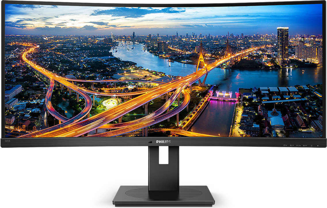 Philips B 345B1C Ultrawide VA Curved Monitor 34 QHD 3440x1440 με Χρόνο Απόκρισης 5ms GTG