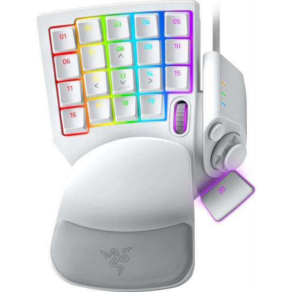 Razer Tartarus Pro Gaming KeyPad με Razer Analog Optical διακόπτες και RGB φωτισμό Αγγλικό US Mercury White