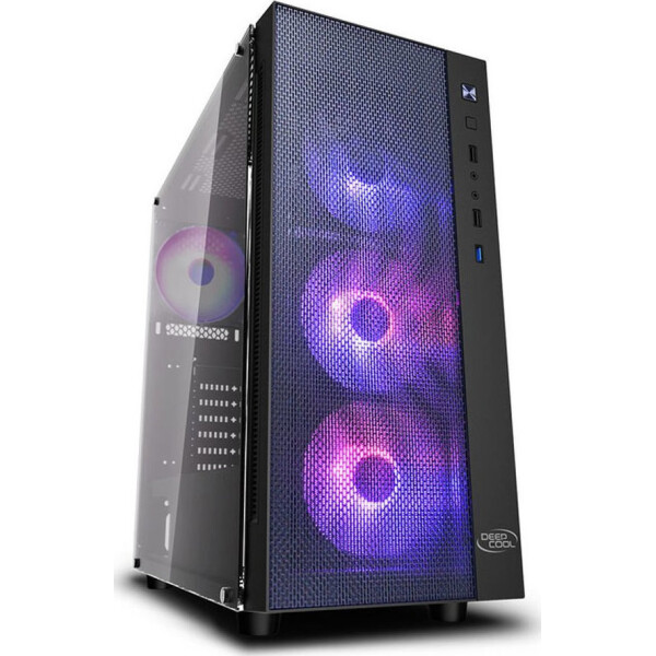 Deepcool Matrexx 55 Mesh Add-RGB 4F Gaming Midi Tower Κουτί Υπολογιστή με Πλαϊνό Παράθυρο Μαύρο