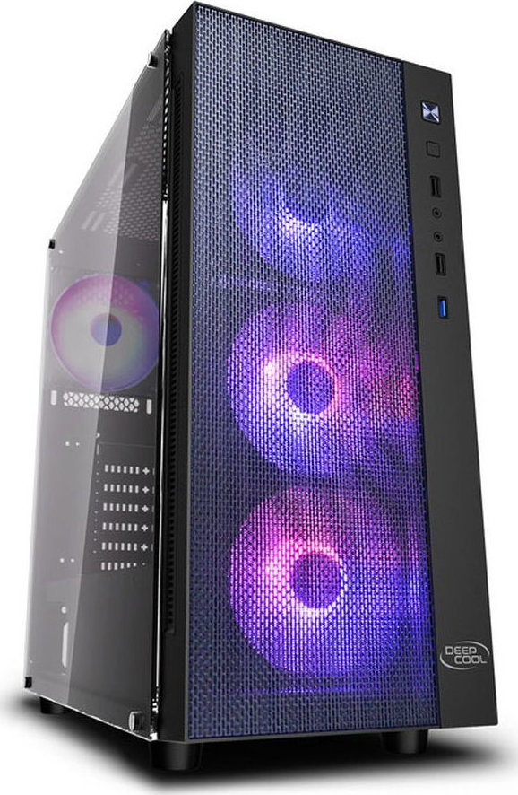 Deepcool Matrexx 55 Mesh Add-RGB 4F Gaming Midi Tower Κουτί Υπολογιστή με Πλαϊνό Παράθυρο Μαύρο