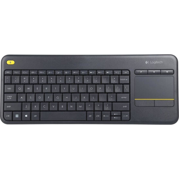 Logitech K400 Plus Ασύρματο Πληκτρολόγιο με Touchpad Αγγλικό US Μαύρο