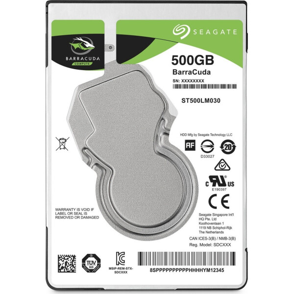 Seagate Barracuda 500GB HDD Σκληρός Δίσκος 2.5 SATA III 5400rpm με 128MB Cache για PS4 / Desktop / Laptop Κωδικός ST500LM030