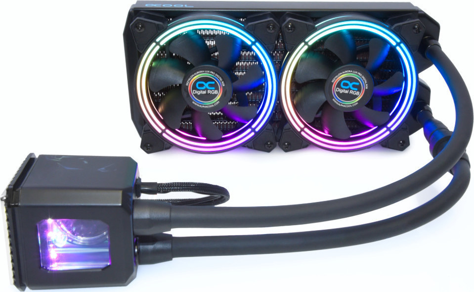 Alphacool Aurora 240 Digital RGB Υδρόψυξη Επεξεργαστή Διπλού Ανεμιστήρα 120mm για Socket AM4/AM5/1200/115x