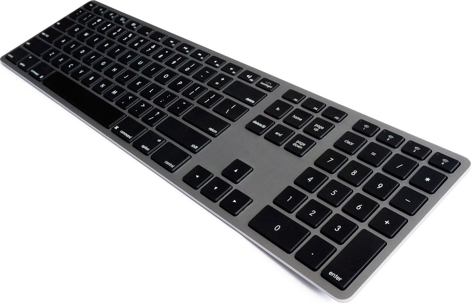 Matias Backlit Wireless Aluminum Keyboard Bluetooth Πληκτρολόγιο Αγγλικό UK Γκρι