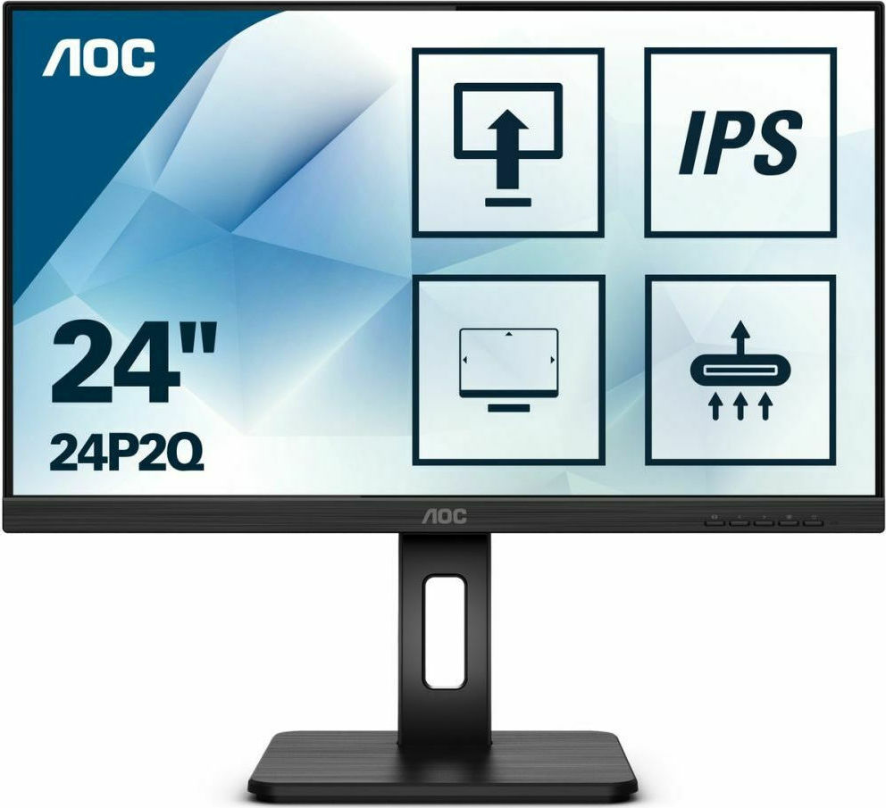 AOC 24P2Q IPS Monitor 23.8 FHD 1920x1080 με Χρόνο Απόκρισης 4ms GTG