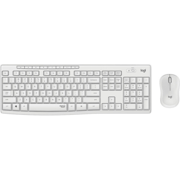 Logitech MK295 Silent Ασύρματο Σετ Πληκτρολόγιο Ποντίκι Αγγλικό US Λευκό