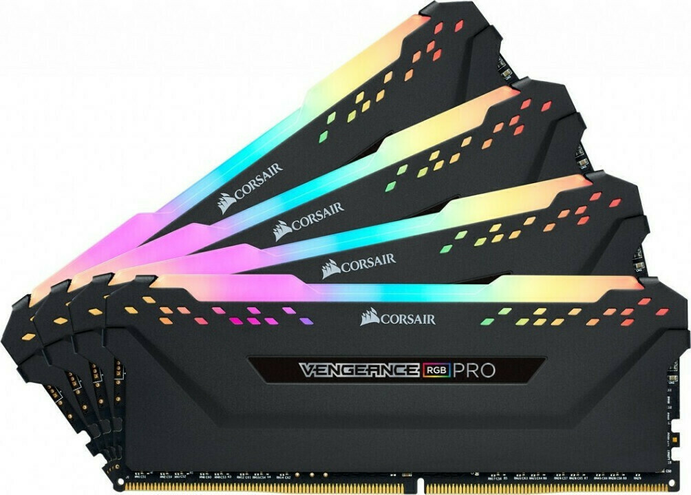 Corsair Vengeance RGB Pro DDR4 32GB RAM με 4x8GB Modules και Ταχύτητα 3200 για Desktop Κωδικός CMW32GX4M4C3200C16