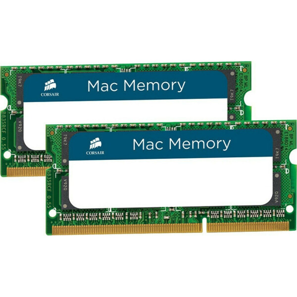 Corsair Mac Memory DDR3 16GB RAM με 2x8GB Modules και Ταχύτητα 1333 για Laptop Κωδικός CMSA16GX3M2A1333C9