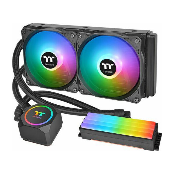 Thermaltake Floe RC240 Υδρόψυξη Επεξεργαστή Διπλού Ανεμιστήρα 120mm για Socket AM4/1200/115x με RGB Φωτισμό